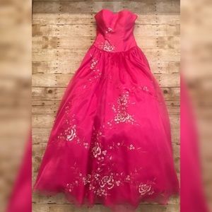 Pink Homecoming Ball Gown with Beading Det…